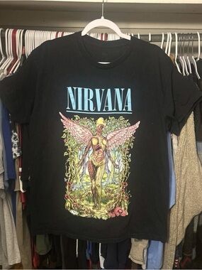 Nirvana In Utero Forest Reimagined Graphic T-Shirt Sz Large